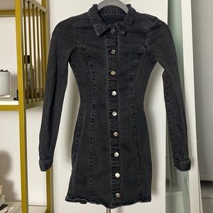 Black Denim mini dress
